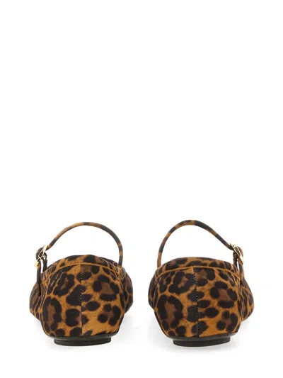 Gianvito Rossi Carla Leopard Print Ballet Flats
