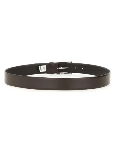 Hugo Boss Belt With Metal Buckle And Adjustable Length In Black
