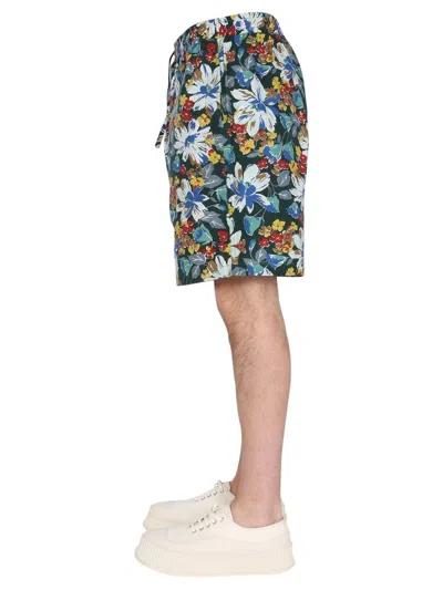 Ymc You Must Create Ymc Bermuda With Floral Print In Multi