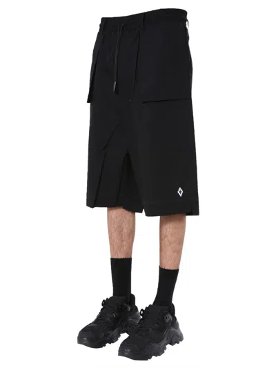 Marcelo Burlon County Of Milan Marcelo Burlon Bermuda With Logo In Blue