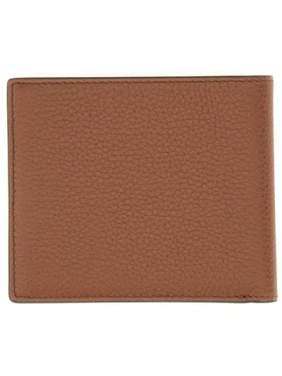 Tom Ford Textured Bi-fold Wallet And Cardholder In Brown