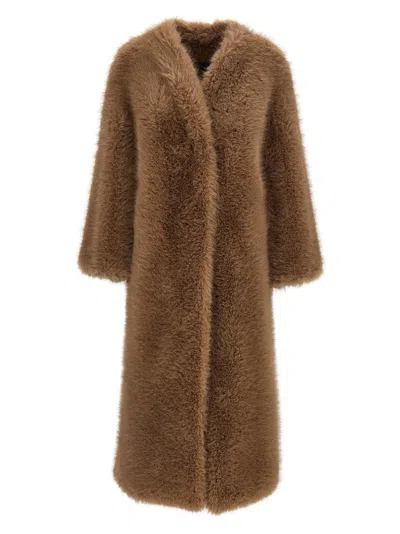 B&b Couture Biscuit Fur Brown In Brown