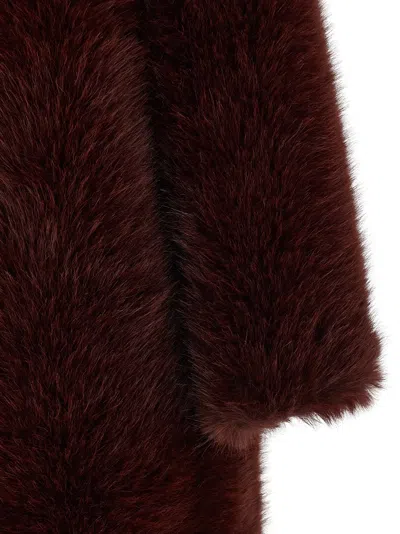 B&b Couture Biscuit Fur Bordeaux In Brown