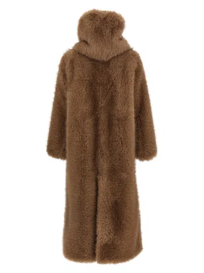 B&b Couture Biscuit Fur Brown In Brown