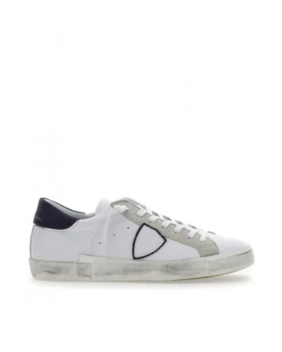 Philippe Model Prsx Low Man Blanc/bleu Sneakers