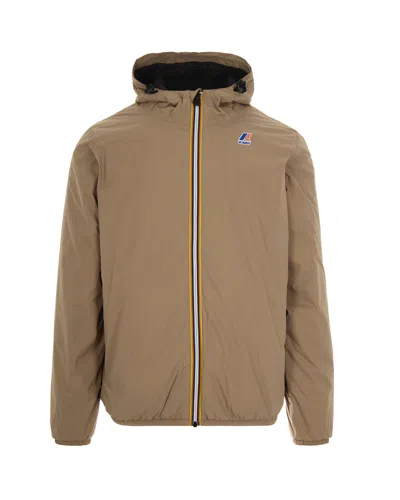 K-way Le Vrai 4.0 Claude Warm Jacket In Beige In Brown