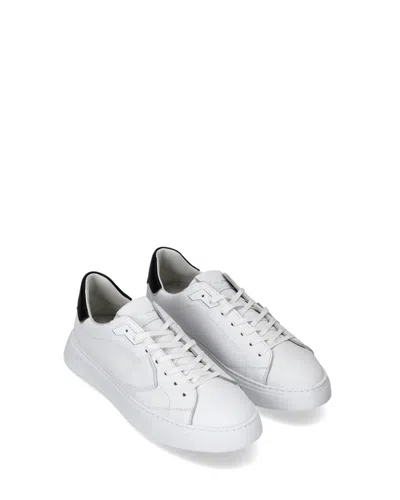 Philippe Model Temple Low Sneakers In White Leather In White