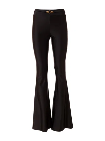 Just Cavalli Ring-detail Trousers In Black