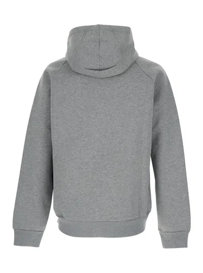 Autry Structured Active Hoodie With Front Zipper In Gray