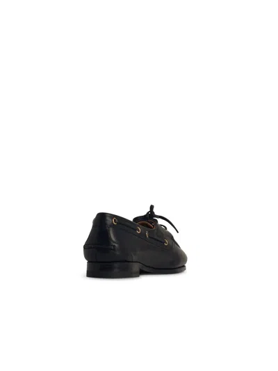 Bally 'pathy' Black Lear Loafers