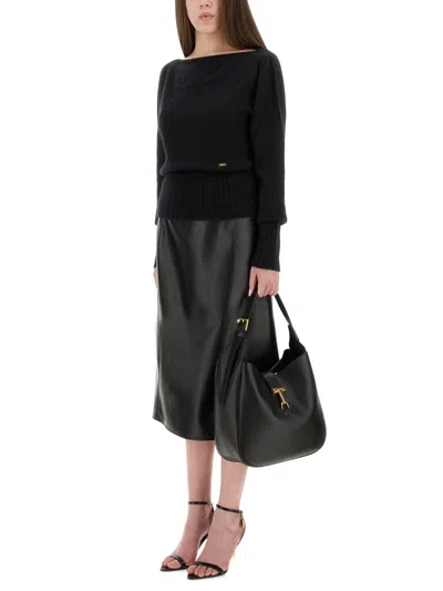 Tom Ford Black Cashmere Silk Sweaters In Black