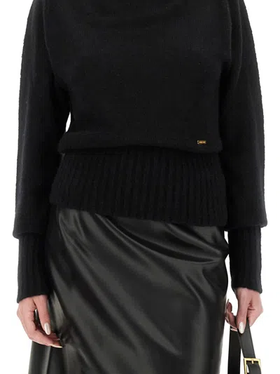 Tom Ford Black Cashmere Silk Sweaters In Black
