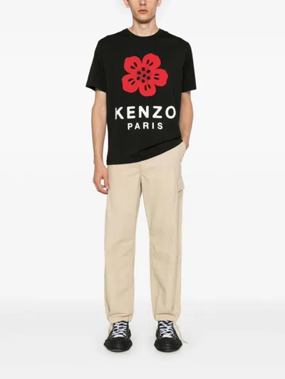 Kenzo Tshirt Con Stampa Boke Flower In Black