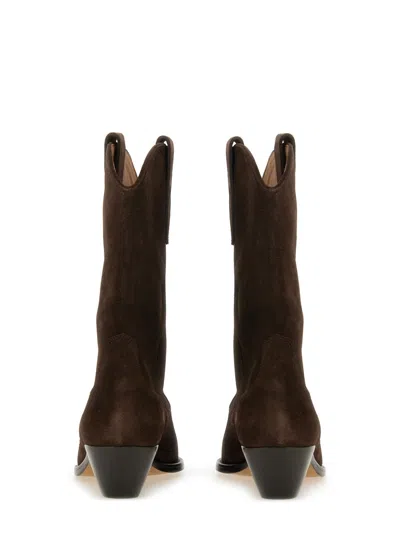 Isabel Marant Duerto Chocolate Cowboy Boots In Suede Women In Brown