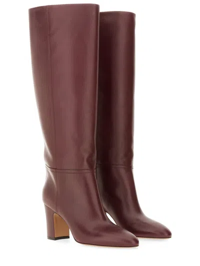 Paris Texas Lavinia Boot 75 High Heels Boots In Bordeaux Leather In Burgundy
