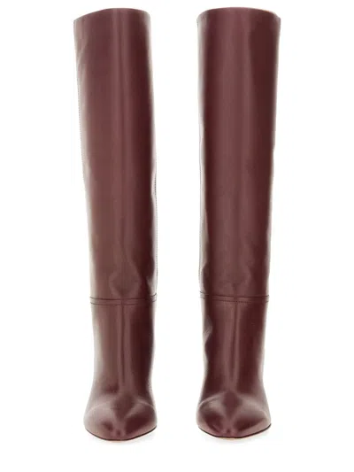 Paris Texas Lavinia Boot 75 High Heels Boots In Bordeaux Leather In Burgundy