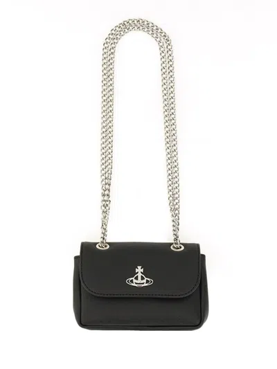 Vivienne Westwood Borsa Con Catena Small In Black