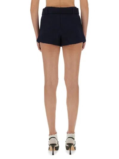 Self-portrait Navy Boucle Culotte Skirt In Blue
