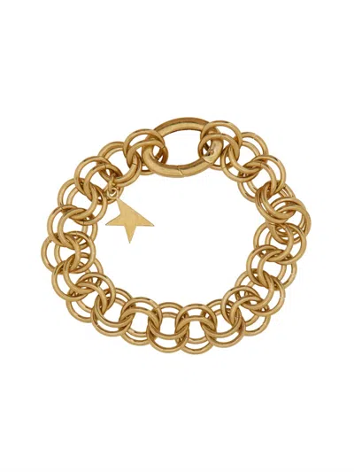 Golden Goose Chain Link Star Charm Bracelet In Gold
