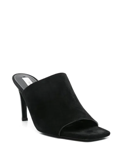 Totême Black Open Toe Heels In Black