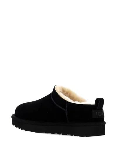 Ugg Micro Slippers With Flat Platform Sole In Black
