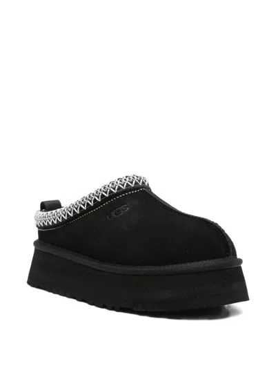 Ugg Tasman Slip-on Shearling Flat Mules In Black