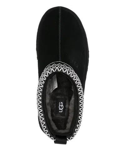 Ugg Tasman Slip-on Shearling Flat Mules In Black