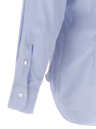Barba Napoli Barba Slim Fit Striped Cotton Poplin Shirt In Blue