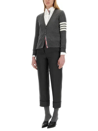 Thom Browne Cardigan Relaxed Fit In Gray