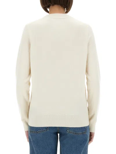 Burberry Cashmere Sweater In White