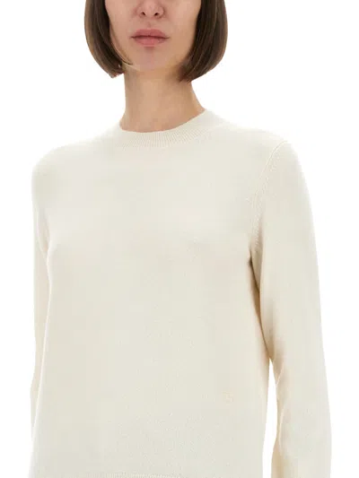 Burberry Cashmere Sweater In White