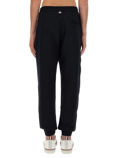 Thom Browne Men Classic Cotton Fleece Pants In Black
