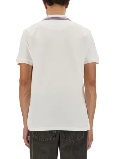 Vivienne Westwood Ribbed Collar Short Sleeves T-shirt In White