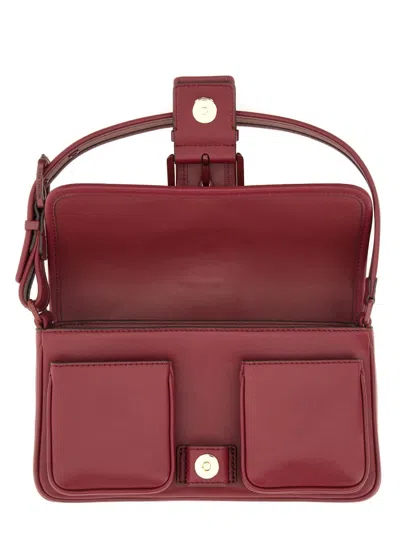 Michael Kors Colby Medium Leather Shoulder Bag In Red