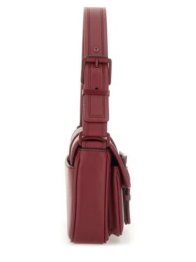 Michael Kors Colby Medium Leather Shoulder Bag In Red