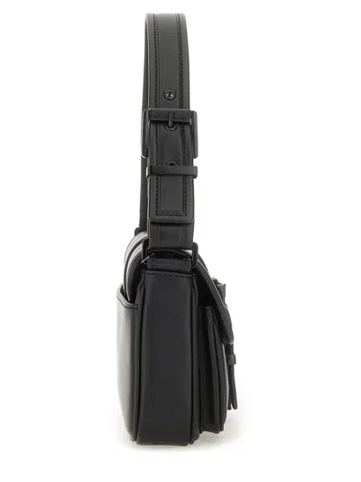 Michael Kors Shoulder Bag With Adjustable Strap And Front Pockets In Black