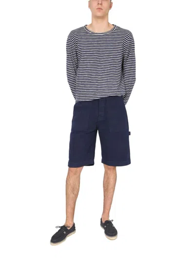 Ymc You Must Create Ymc Cotton Canvas Bermuda In Blue