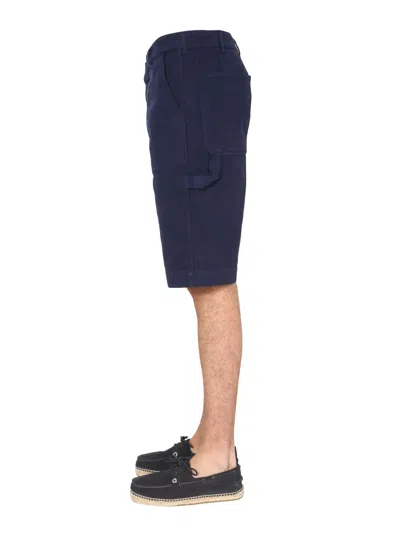 Ymc You Must Create Ymc Cotton Canvas Bermuda In Blue