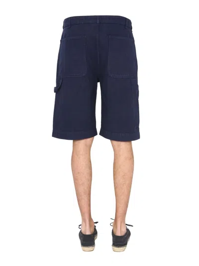 Ymc You Must Create Ymc Cotton Canvas Bermuda In Blue