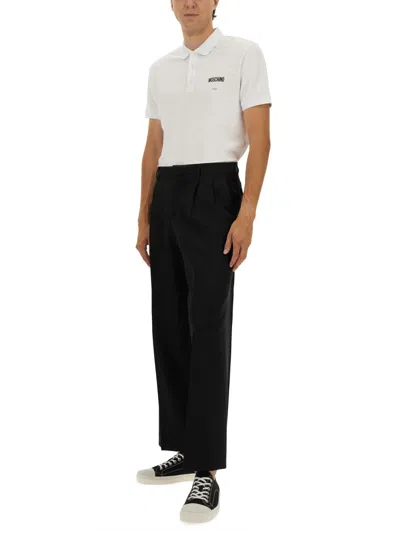 Moschino Polo Collar Short Sleeves T-shirt In White
