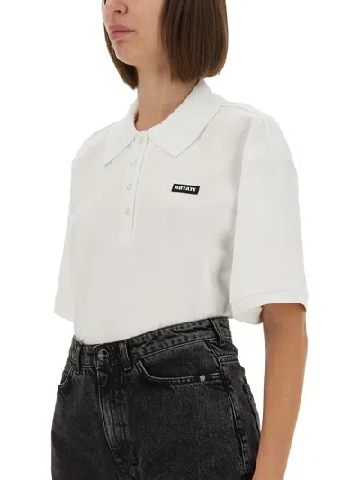 Rotate Birger Christensen Rotate Birgerchristensen White Organic Cotton T-shirts In White