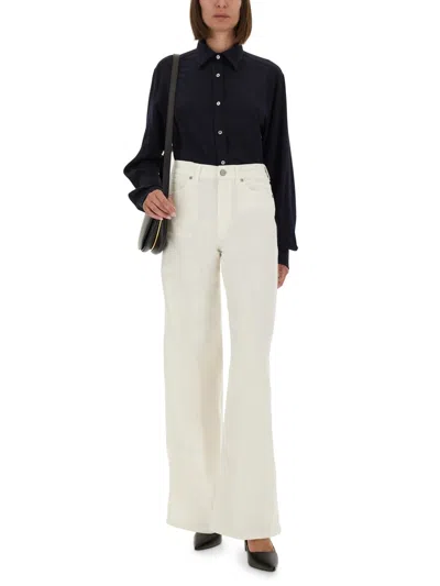 Moschino Relaxed Fit Black Cotton Shirt In Black
