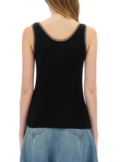 Paul Smith Cotton Tank Top In Black