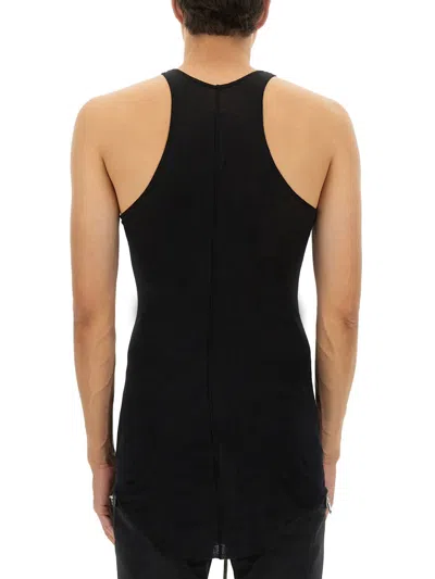 Rick Owens Racerback Cotton Top With Modern Silhouette In Black