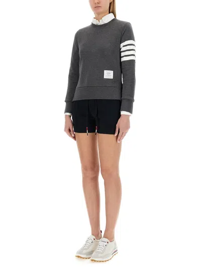 Thom Browne Crewneck Sweatshirt In Gray