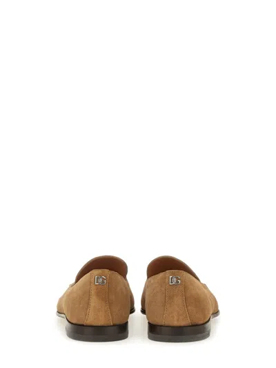Dolce & Gabbana Loafers With Almond Toe And Suede Finish