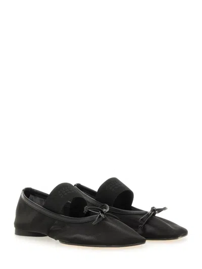 Mm6 Maison Margiela Mesh Anatomic Numeric Ballerina Flats In Black