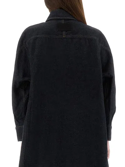 Givenchy Collared Neck Structured Long Sleeves Top In Black