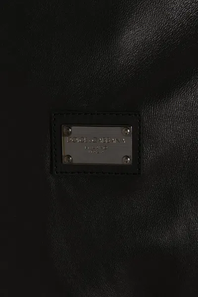 Dolce & Gabbana Hooded Jacket With Elastic Cuffs And Hem In Black