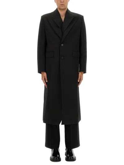 Jean Paul Gaultier Double Layer Coat Unisex In Black